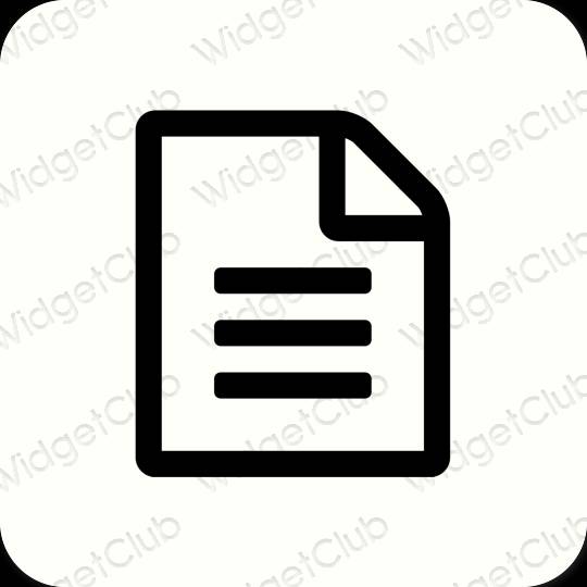 Icônes d'application Notes esthétiques