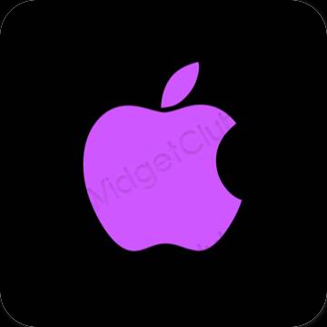 Ესთეტიური შავი Apple Store აპლიკაციის ხატები