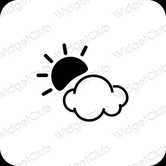 Pictograme pentru aplicații Weather estetice