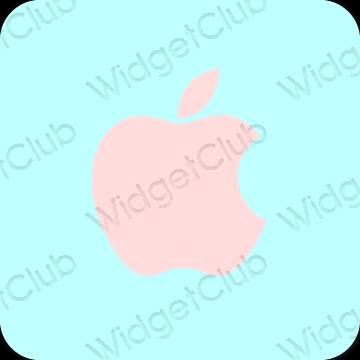 Estetico blu pastello Apple Store icone dell'app