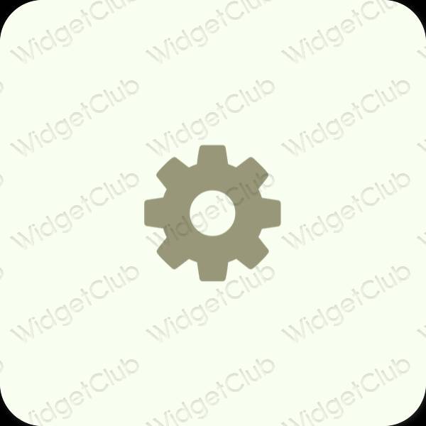 Æstetiske Settings app-ikoner