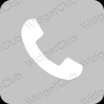 Aesthetic gray Phone app icons
