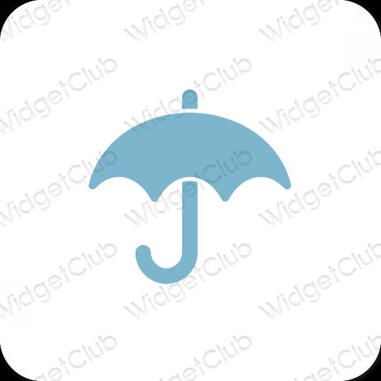 Esthetische Weather app-pictogrammen