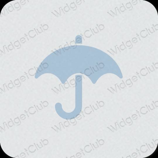 Pictograme pentru aplicații Weather estetice