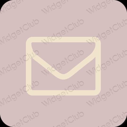 אֶסתֵטִי ורוד פסטל Gmail סמלי אפליקציה