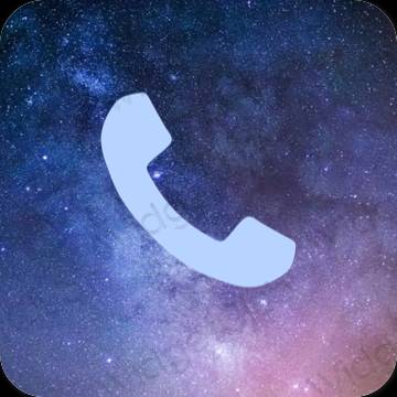 Estético azul pastel Phone iconos de aplicaciones