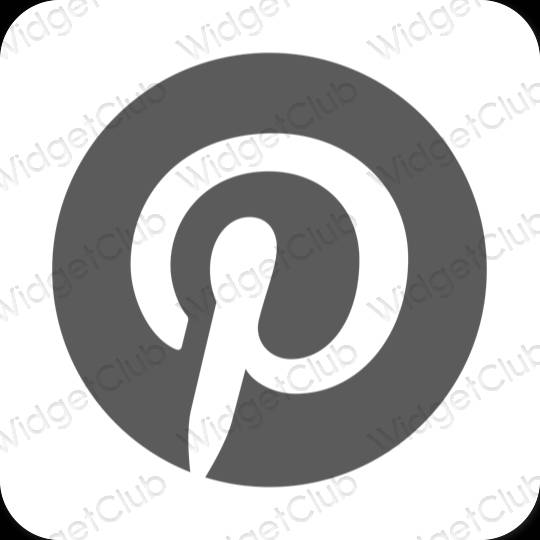 Estetico grigio Pinterest icone dell'app