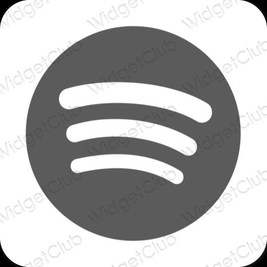 Thẩm mỹ xám Spotify biểu tượng ứng dụng