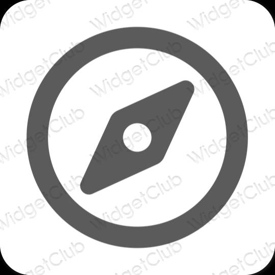 Estetico grigio Safari icone dell'app