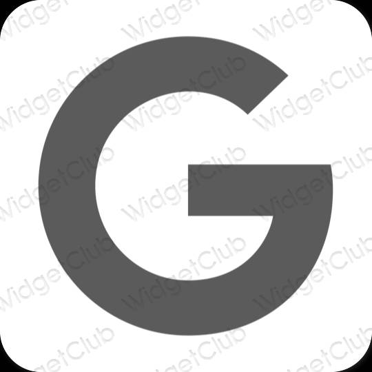 Estetyka szary Google ikony aplikacji