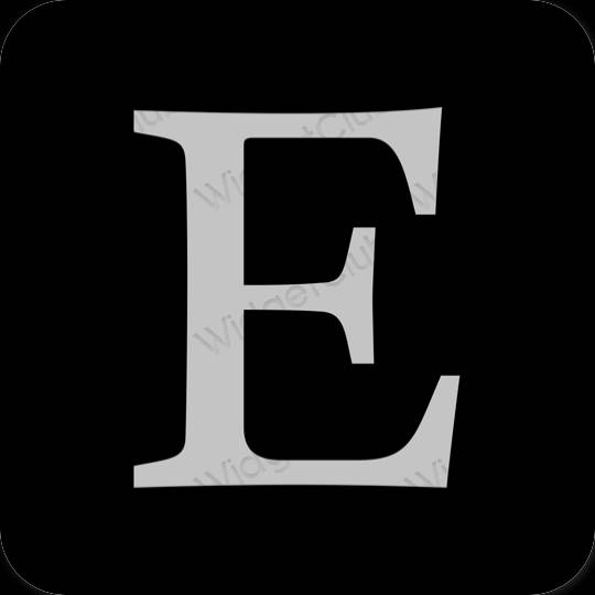 Estetik hitam Etsy ikon aplikasi
