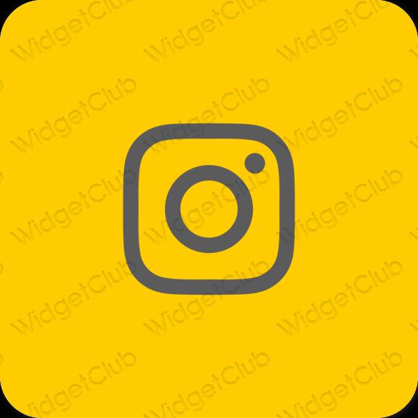 Estetico arancia Instagram icone dell'app
