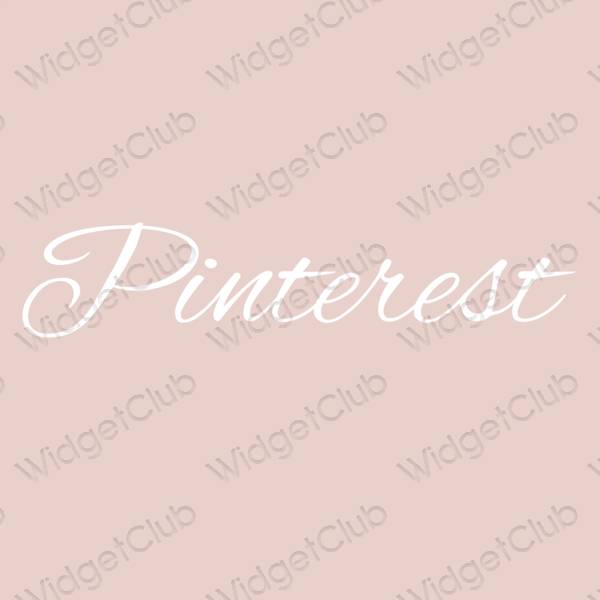 Estetinės Pinterest programų piktogramos