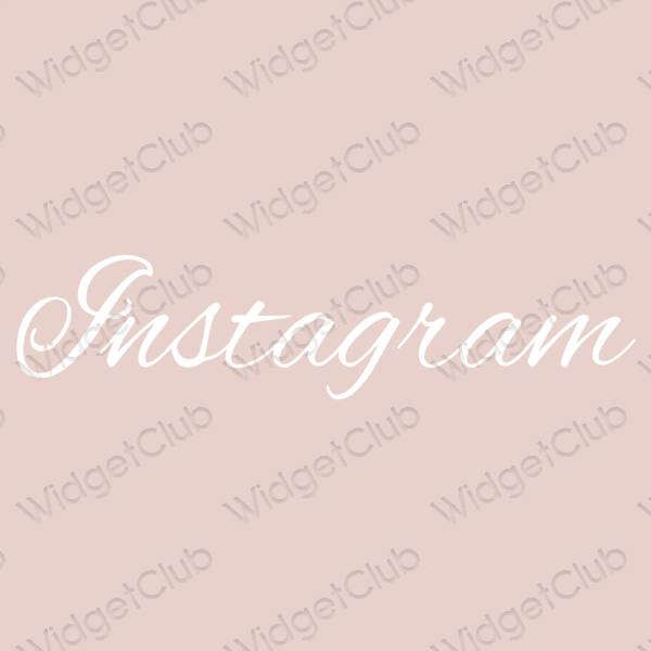 Esteettinen beige Instagram sovelluskuvakkeet
