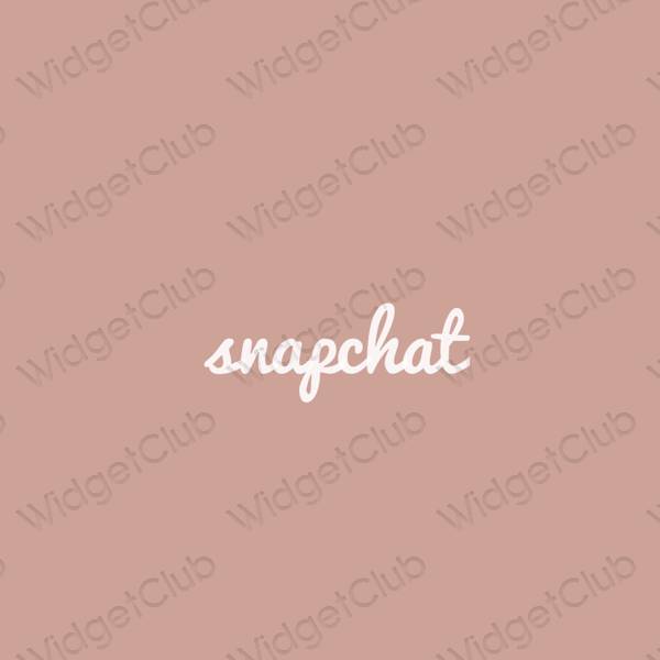 Естетичен кафяво snapchat икони на приложения