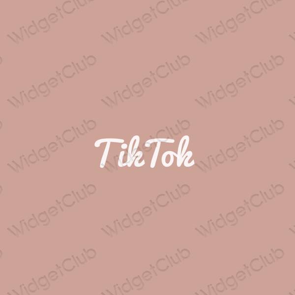 Estetic maro TikTok pictogramele aplicației