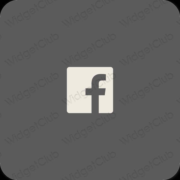 אֶסתֵטִי אפור Facebook סמלי אפליקציה