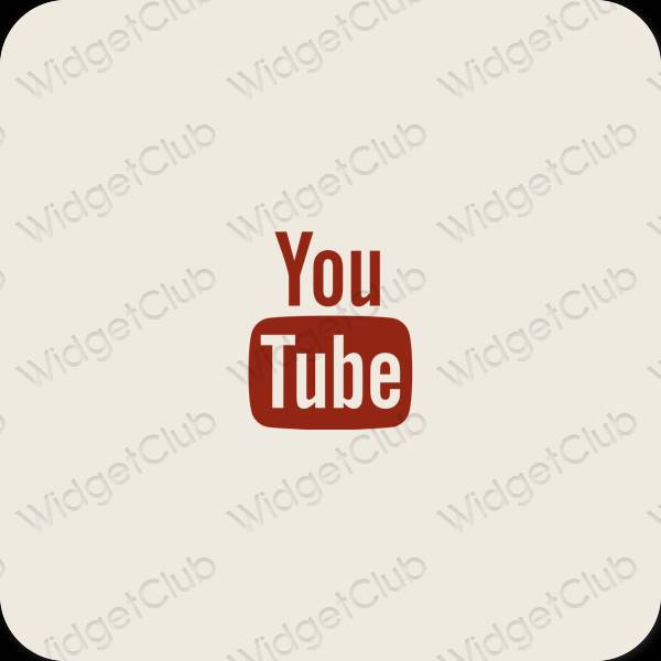 Pictograme pentru aplicații Youtube estetice