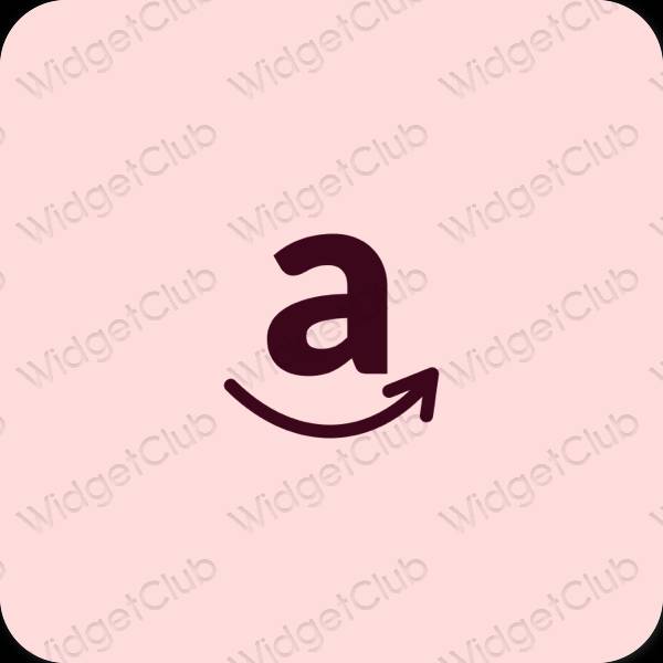 Esteettinen pastelli pinkki Amazon sovelluskuvakkeet