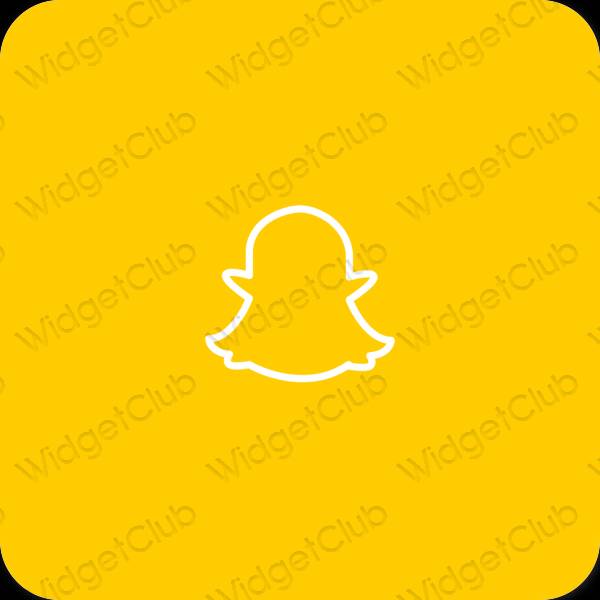Estético laranja snapchat ícones de aplicativos