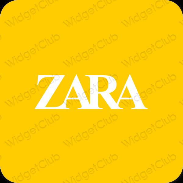 Aesthetic orange ZARA app icons