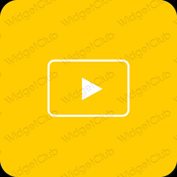 Estetic portocale Youtube pictogramele aplicației