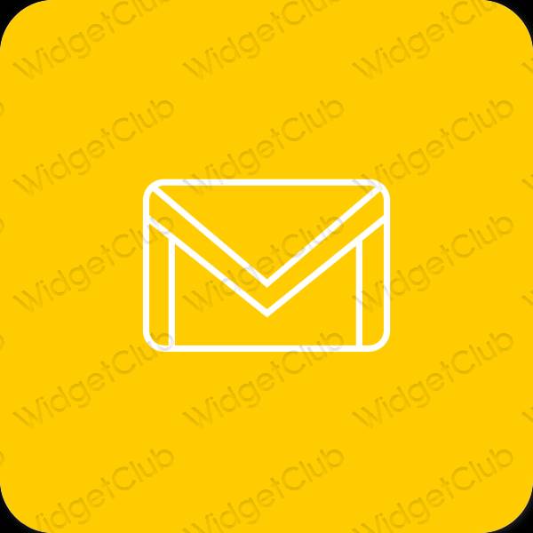 Estetický oranžový Gmail ikony aplikací