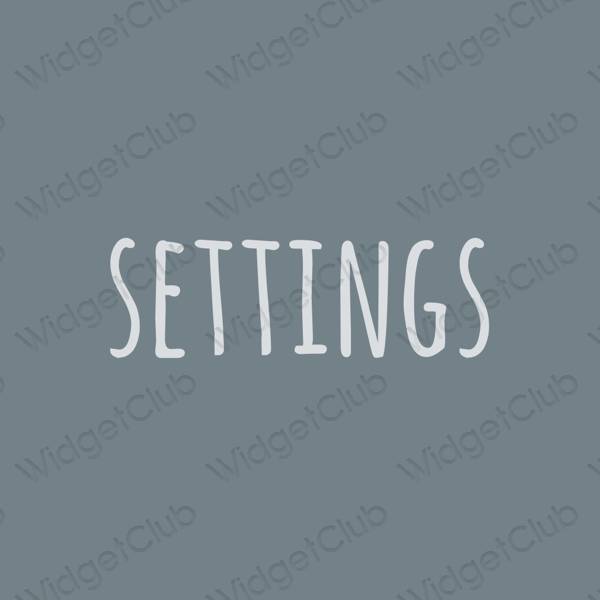 Estética Settings ícones de aplicativos