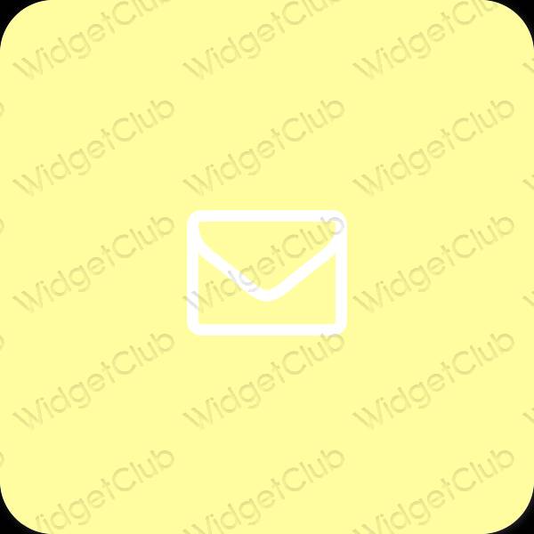 Esteetiline kollane Mail rakenduste ikoonid