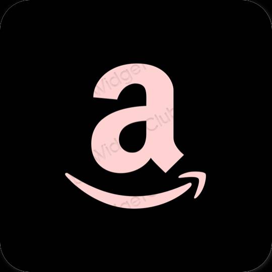 Esztétika fekete Amazon alkalmazás ikonok