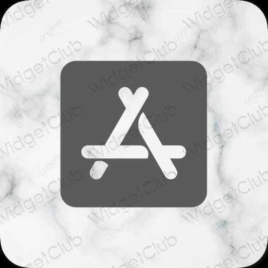 Aesthetic gray AppStore app icons