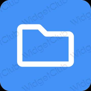 Estetyka niebieski Files ikony aplikacji