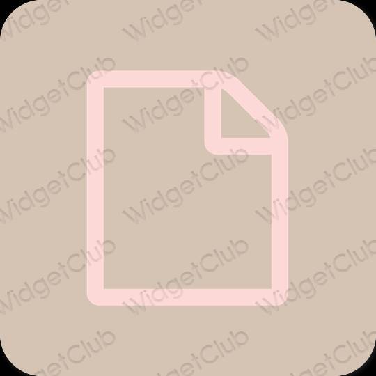 Æstetisk beige Files app ikoner