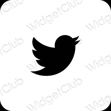 Icônes d'application Twitter esthétiques