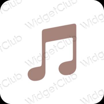 نمادهای برنامه زیباشناسی Apple Music