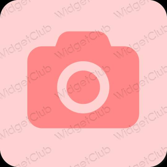 Estético rosa Camera iconos de aplicaciones