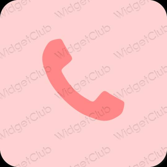 Aesthetic pink Phone app icons