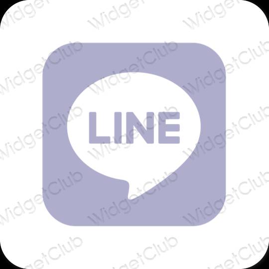 审美的 紫色的 LINE 应用程序图标