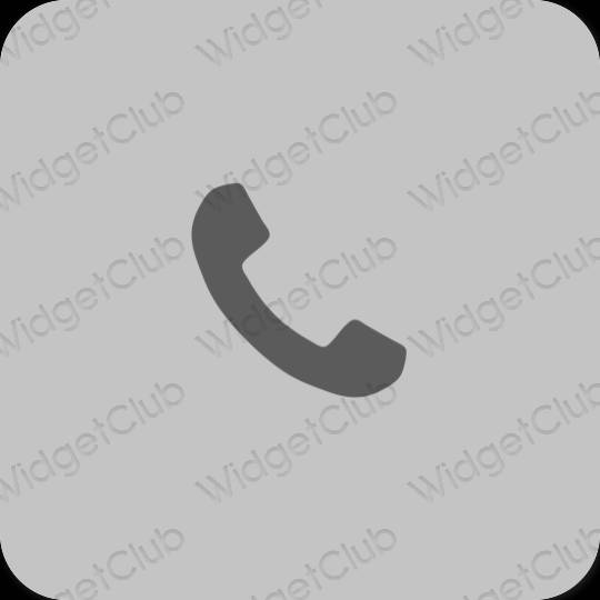 Estetis Abu-abu Phone ikon aplikasi