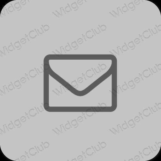 Естетски сива Mail иконе апликација