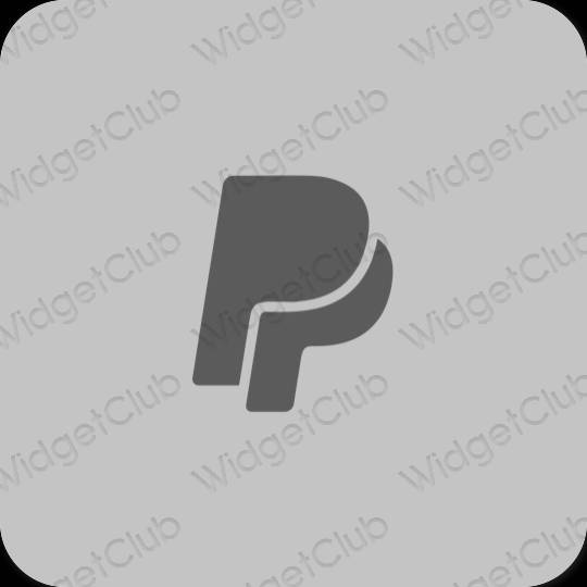 Estetski siva Paypal ikone aplikacija