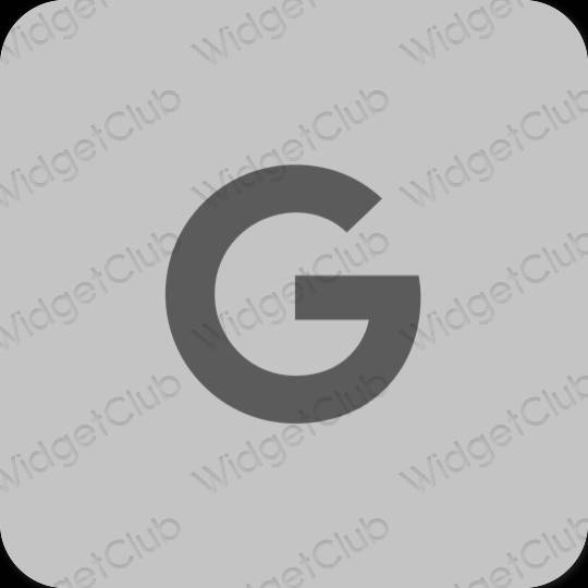 Естетичен сиво Google икони на приложения