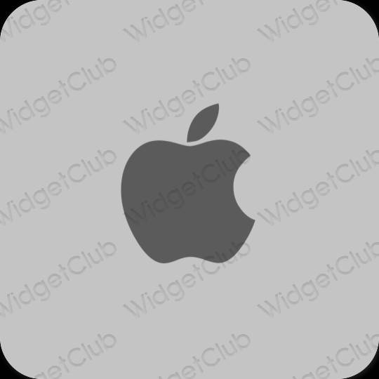 Esthétique grise Apple Store icônes d'application