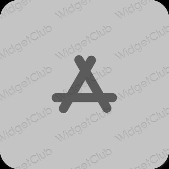 Estético gris AppStore iconos de aplicaciones