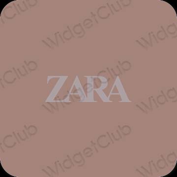 Estetik coklat ZARA ikon aplikasi