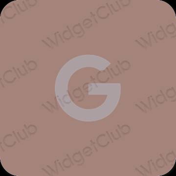 Estetisk brun Google app ikoner