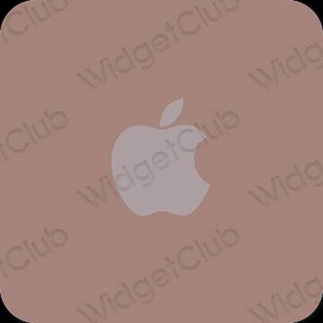 Æstetisk Brun Apple Store app ikoner