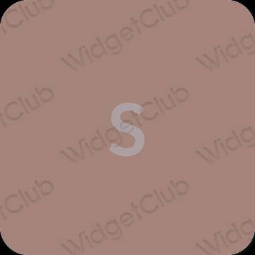 Estetický hnědý SHEIN ikony aplikací