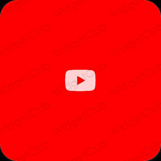 Aesthetic red Youtube app icons