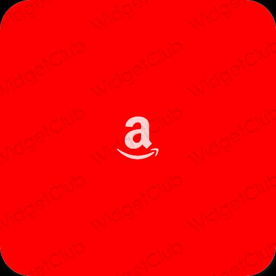Aesthetic red Amazon app icons